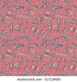 vintage floral seamless pattern