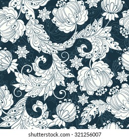vintage floral seamless pattern