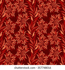 vintage floral seamless pattern