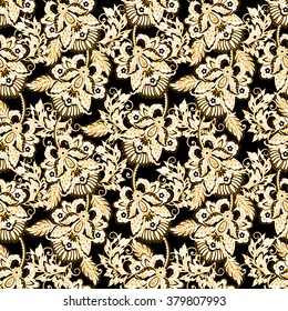 vintage floral seamless pattern