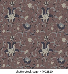 Patrón vintage floral sin soldadura