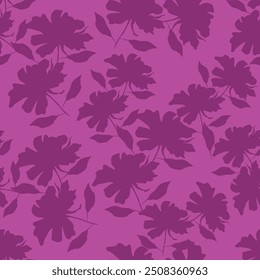 Patrón sin fisuras floral de Antiguas con flores abstractas, hojas y bayas en estilo provenzal. Ilustración de acuarela dibujada a mano para Fondos de pantalla o textiles, Elementos de diseño sobre fondo gris-azul