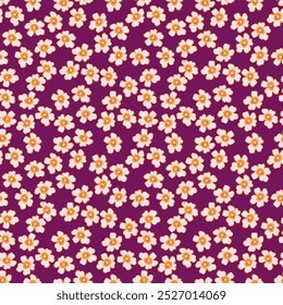 Vintage floral sem emenda padrão com flores abstratas, folhas e bagas em estilo provença. ilustração de aquarela desenhada à mão para papéis de parede ou têxteis, elementos de design em fundo cinza-azul