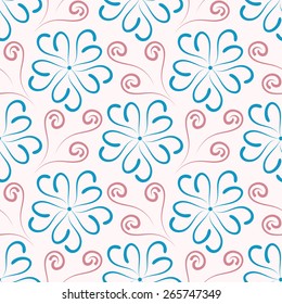 Vintage floral seamless pattern. Abstract flowers background.