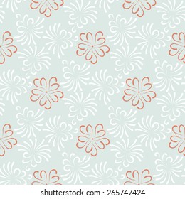 Vintage floral seamless pattern. Abstract flowers background.