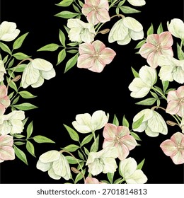 Ilustración digital floral del modelo inconsútil de Antiguas para la impresión y el diseño textil de la textura