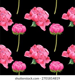 Vintage Floral padrão sem costura ilustração digital para impressão e design de textura têxtil
