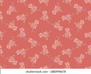 Vintage floral seamless pattern. Fashion textile design.