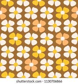 vintage floral seamless pattern, flat design for use as background, wrapping paper or  wallpaper