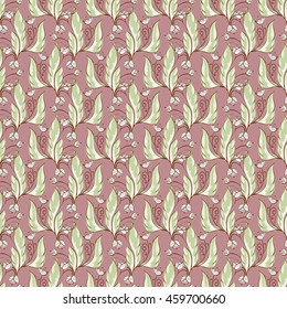 Vintage floral seamless pattern, Old style fashion vector illustration
