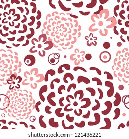 Vintage Floral seamless pattern on white background