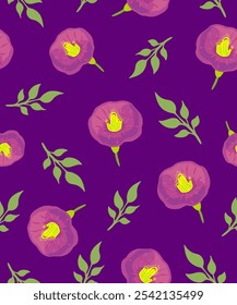 Vintage floral seamless pattern with pastel colors. Delicate background with Art Nouveau decorative plants for wallpaper, fabric, postcards and design.