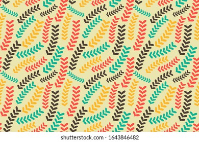 Diseño floral vintage sin fisuras con pequeñas plantas sobre fondo claro. Ilustración vectorial de papel pintado, ropa de cama o vestido de verano