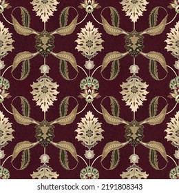 Vintage floral seamless pattern texture