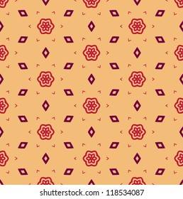 Vintage floral seamless pattern. This retro texture contain flowers and arrows.