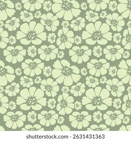 Padrão floral vintage sem emenda. Fundo de flor pintado na moda. Padrão floral repetitivo
