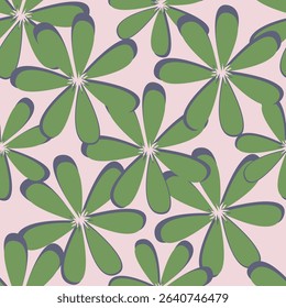 Vintage floral seamless pattern. Trendy painted flower background. Repeating floral patter
