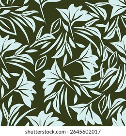 Padrão floral vintage sem emenda. Fundo de flor pintado na moda. Padrão floral repetitivo