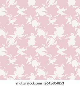 Vintage floral seamless pattern. Trendy painted flower background. Repeating floral pattern