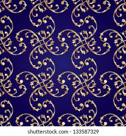 Vintage floral seamless pattern. Vector background