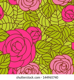 Vintage floral seamless pattern - vector