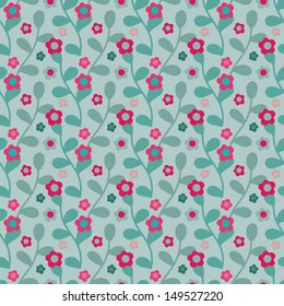 Vintage floral seamless pattern - vector