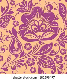 Vintage floral seamless pattern. Vector. Seamless texture with flowers. Endless floral pattern.