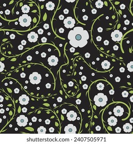 Patrón vintage floral sin costuras. Ilustración vectorial para celebración, fiesta, vacaciones, invitación y Su proyecto. Estilo creativo moderno.