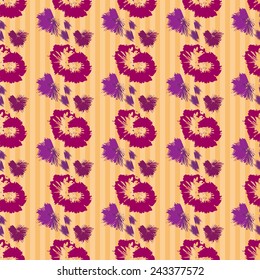 Vintage floral seamless pattern. Vector. Texture with flowers. Best for textile, paper, package, wallpaper