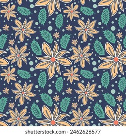 Antiguas floral sin patrón. Ilustración vectorial para impresión, tela, cubierta, embalaje, decoración de interiores, decoración de blog y otros proyectos.