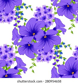 Vintage floral seamless pattern. Vector. Seamless texture with flowers. Endless floral pattern. Abstract Elegance Seamless pattern with floral background.