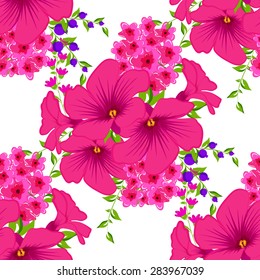 Vintage floral seamless pattern. Vector. Seamless texture with flowers. Endless floral pattern. Abstract Elegance Seamless pattern with floral background.