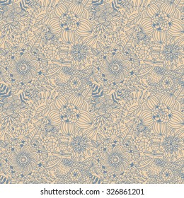 Vintage floral seamless pattern in vector