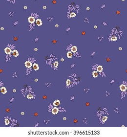 Vintage Floral seamless pattern.  Vector illustration.