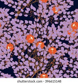 Vintage floral seamless pattern.  Vector illustration.