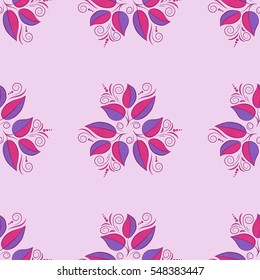 Vintage floral seamless pattern. Vector. Seamless texture with flowers. Endless floral pattern.
