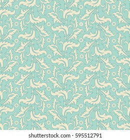 Vintage floral seamless pattern. Vector wallpaper