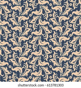 Vintage floral seamless pattern. Vector wallpaper