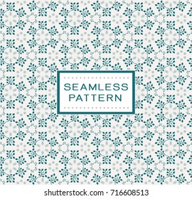 Vintage floral seamless pattern. Vector seamless texture with flowers and traditional pattern. Endless floral pattern.