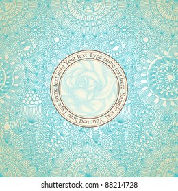 Vintage floral seamless pattern vector illustration