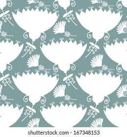 Vintage floral seamless pattern.Seamless texture with flowers. Endless floral pattern.