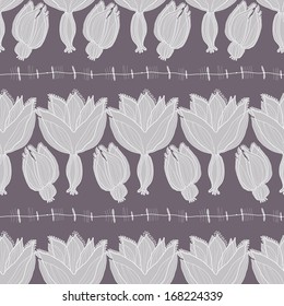 Vintage floral seamless pattern.Seamless texture with flowers. Endless floral pattern.