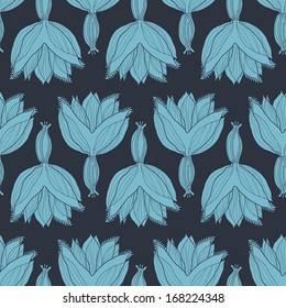 Vintage floral seamless pattern.Seamless texture with flowers. Endless floral pattern.