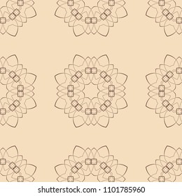 Vintage floral seamless floral texture. Element for design. Ornamental backdrop. Ornate floral decor for wallpaper. Traditional decor