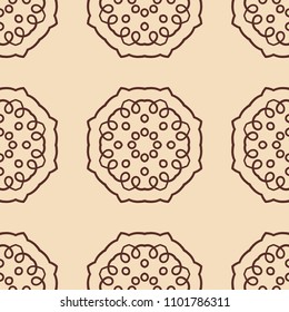 Vintage floral seamless floral texture. Element for design. Ornamental backdrop. Ornate floral decor for wallpaper. Traditional decor