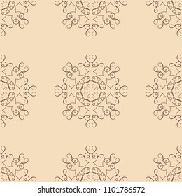 Vintage floral seamless floral texture. Element for design. Ornamental backdrop. Ornate floral decor for wallpaper. Traditional decor
