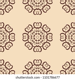 Vintage floral seamless floral texture. Element for design. Ornamental backdrop. Ornate floral decor for wallpaper. Traditional decor