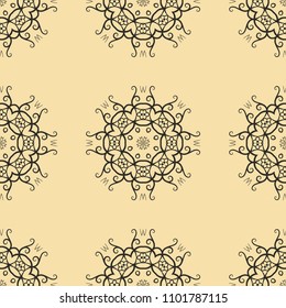 Vintage floral seamless floral texture. Element for design. Ornamental backdrop. Ornate floral decor for wallpaper. Traditional decor