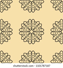 Vintage floral seamless floral texture. Element for design. Ornamental backdrop. Ornate floral decor for wallpaper. Traditional decor