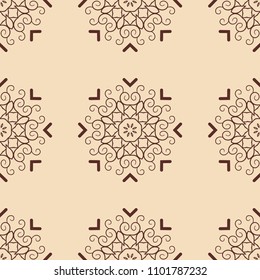 Vintage floral seamless floral texture. Element for design. Ornamental backdrop. Ornate floral decor for wallpaper. Traditional decor
